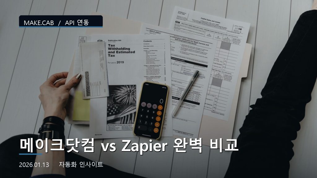 메이크닷컴 vs Zapier 완벽 비교