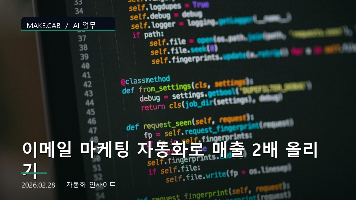 이메일 마케팅 자동화로 매출 2배 올리기