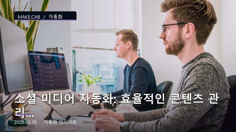 소셜 미디어 자동화: 효율적인 콘텐츠 관리 전략