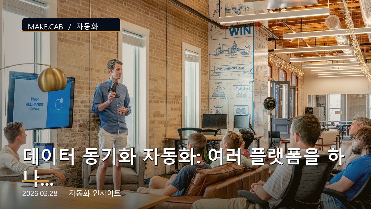 데이터 동기화 자동화: 여러 플랫폼을 하나로