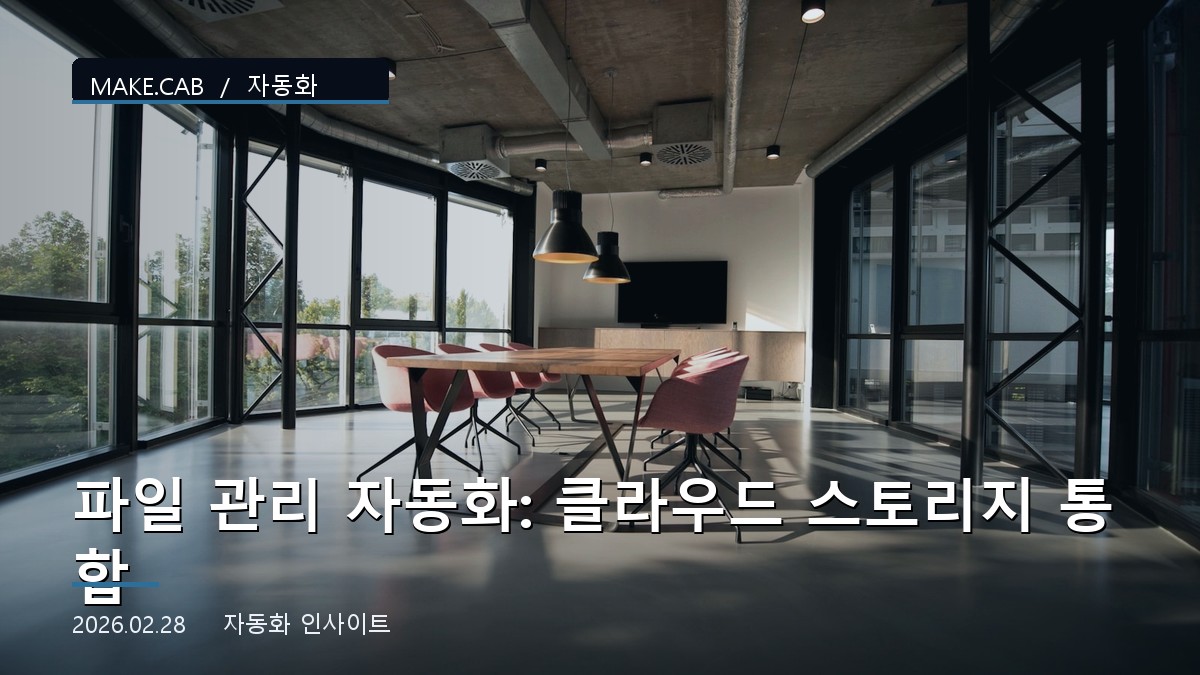 파일 관리 자동화: 클라우드 스토리지 통합