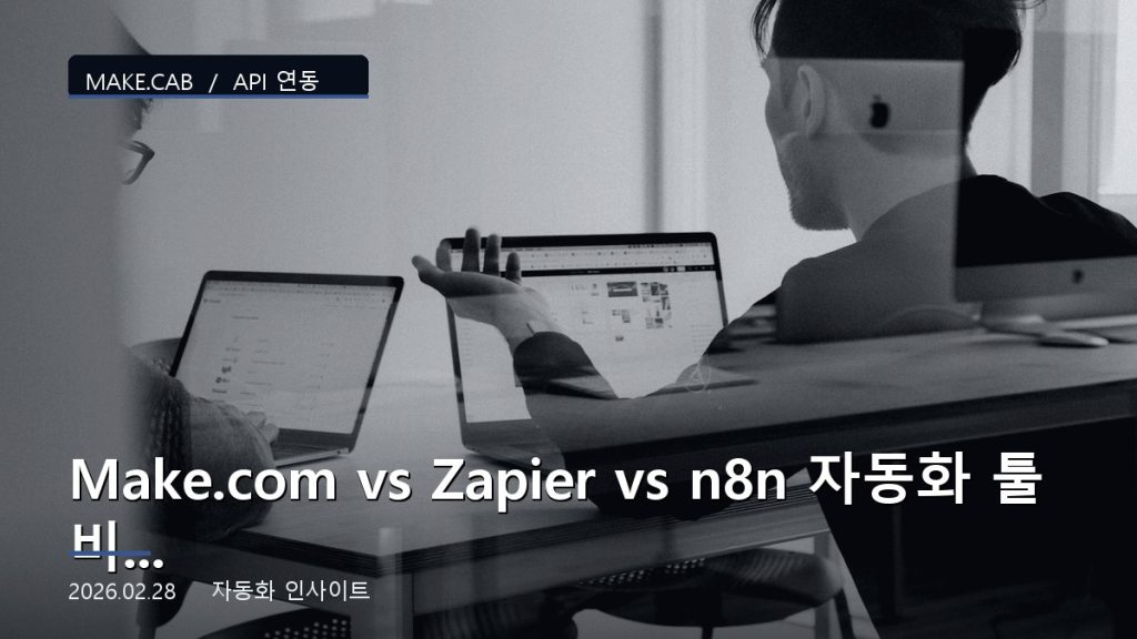 Make.com vs Zapier vs n8n 자동화 툴 비교