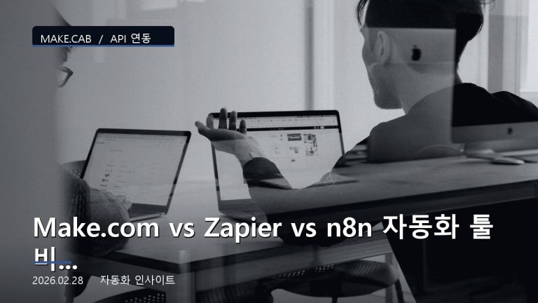Make.com vs Zapier vs n8n 자동화 툴 비교