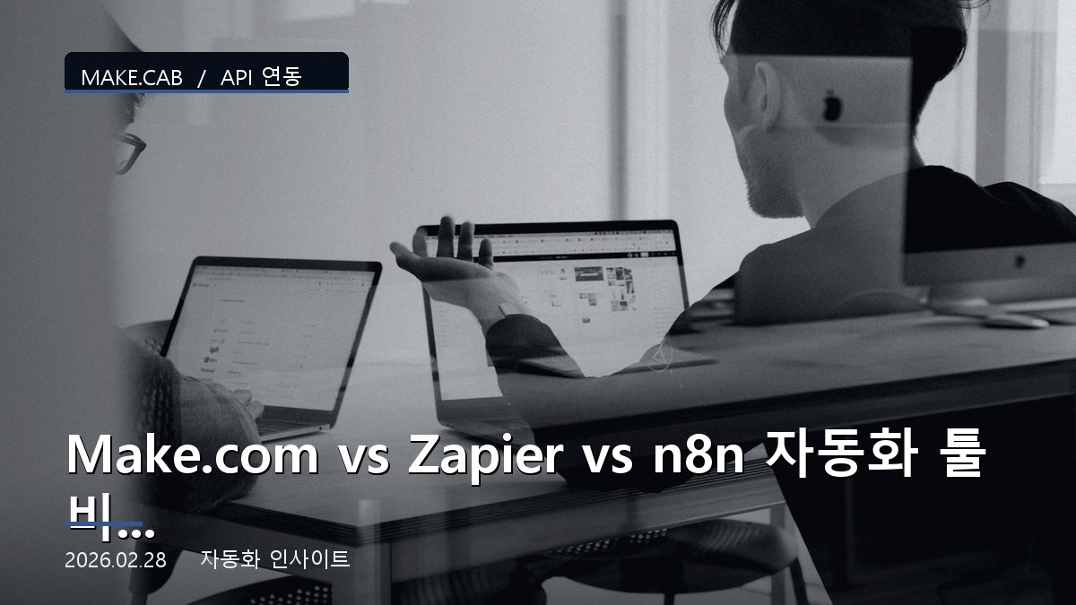 Make.com vs Zapier vs n8n 자동화 툴 비교