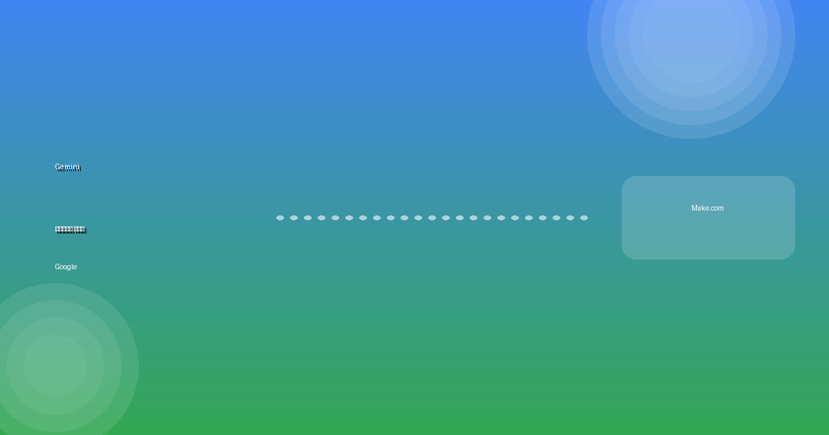 Gemini 메이크닷컴 자동화 방법 – Google AI 연동 가이드