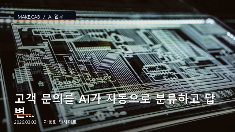 고객 문의를 AI가 자동으로 분류하고 답변하는 방법
