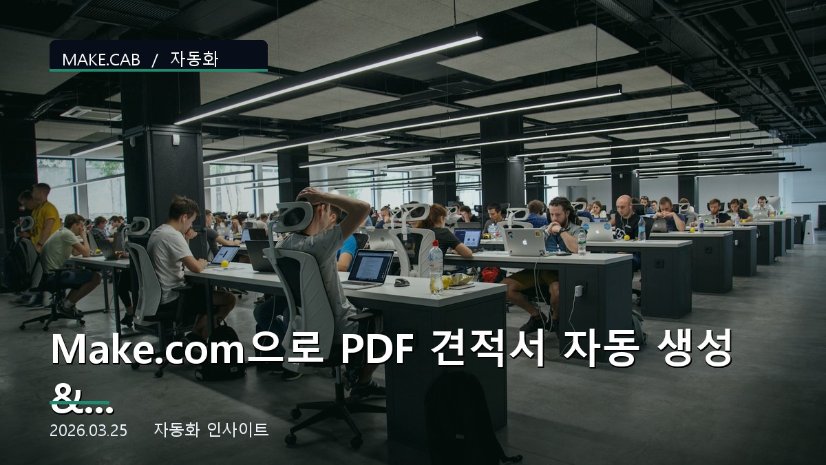 Make.com으로 PDF 견적서 자동 생성 & 이메일 발송하기