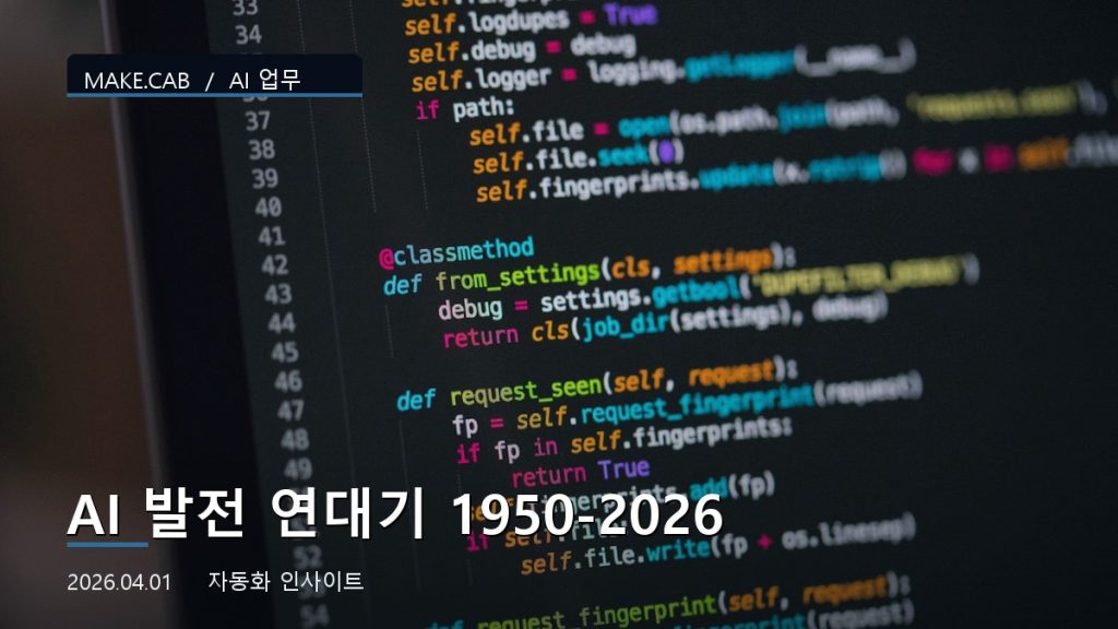 AI 발전 연대기 1950-2026