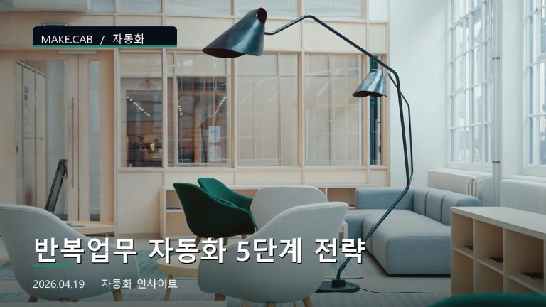 반복업무 자동화 5단계 전략